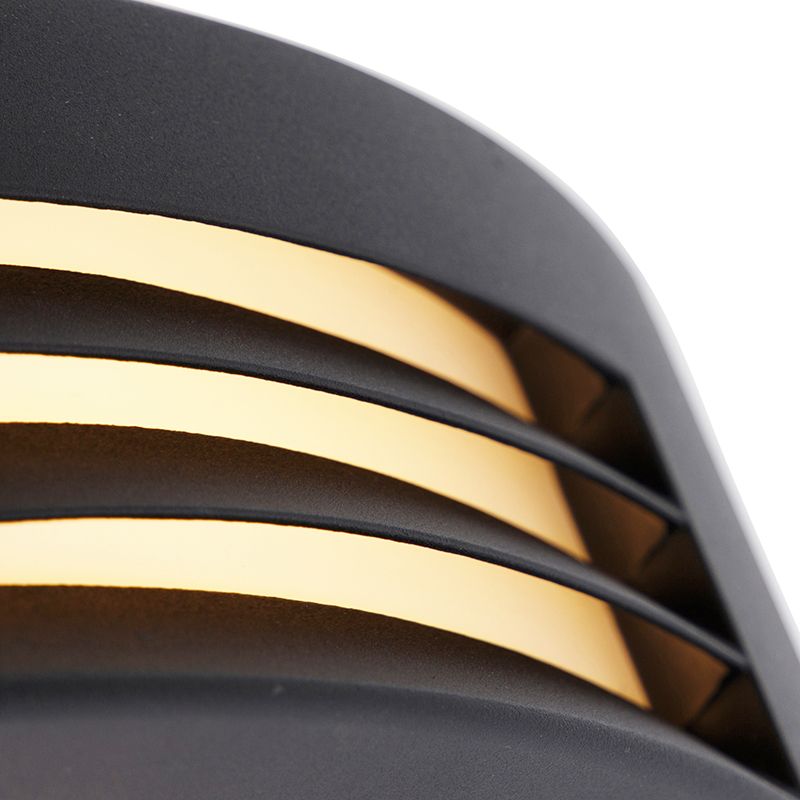 Moderne buiten wandlamp zwart IP44 - Hurricane 1