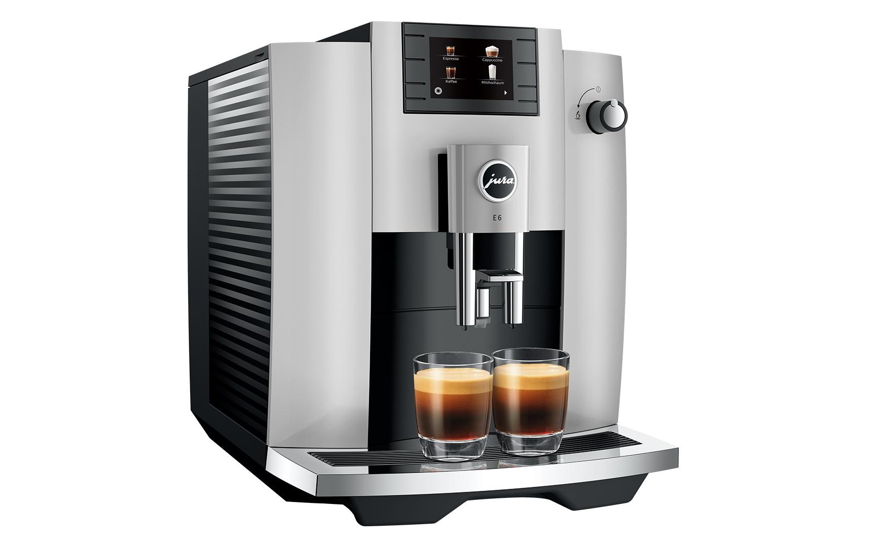 Kaffeevollautomat E6 Platin (SC)<br>Zweitassen-Vollautomat für elf verschiedene Kaffee- und Milchgetränke