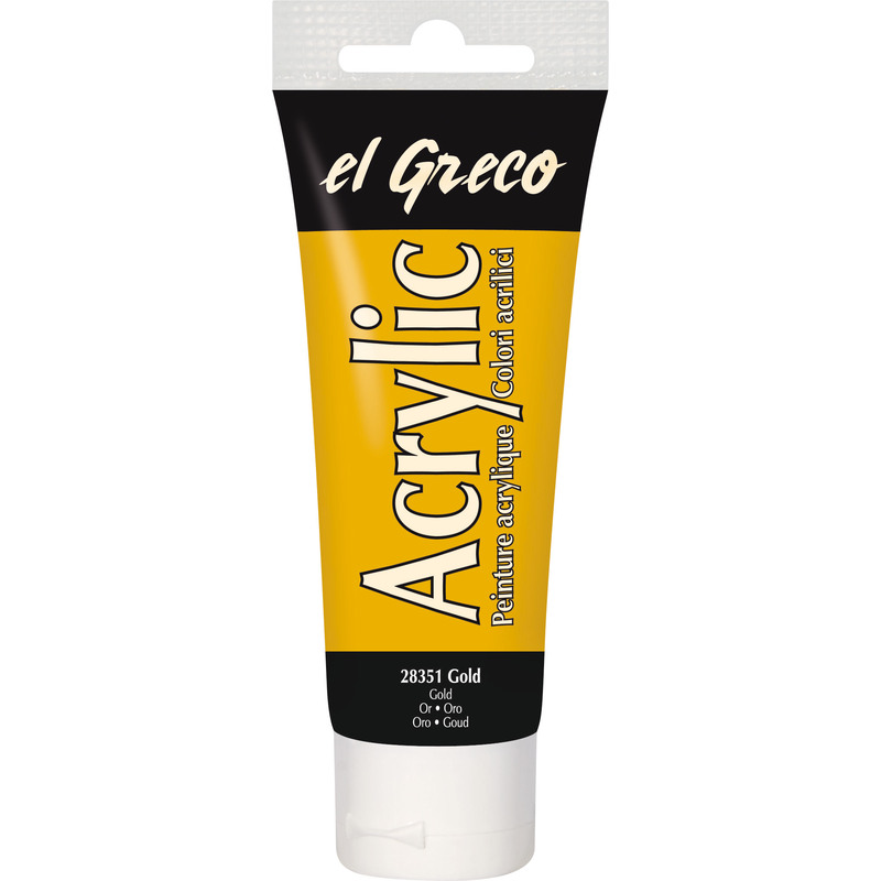 KREUL el Greco Acrylfarbe, 75 ml, gold, 1 Stück