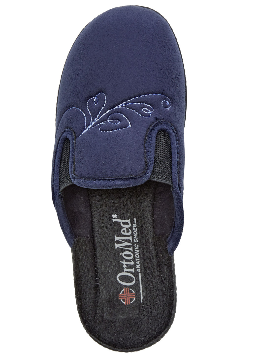 Zweierpack Pantoffeln mit besticktem Veloursmaterial