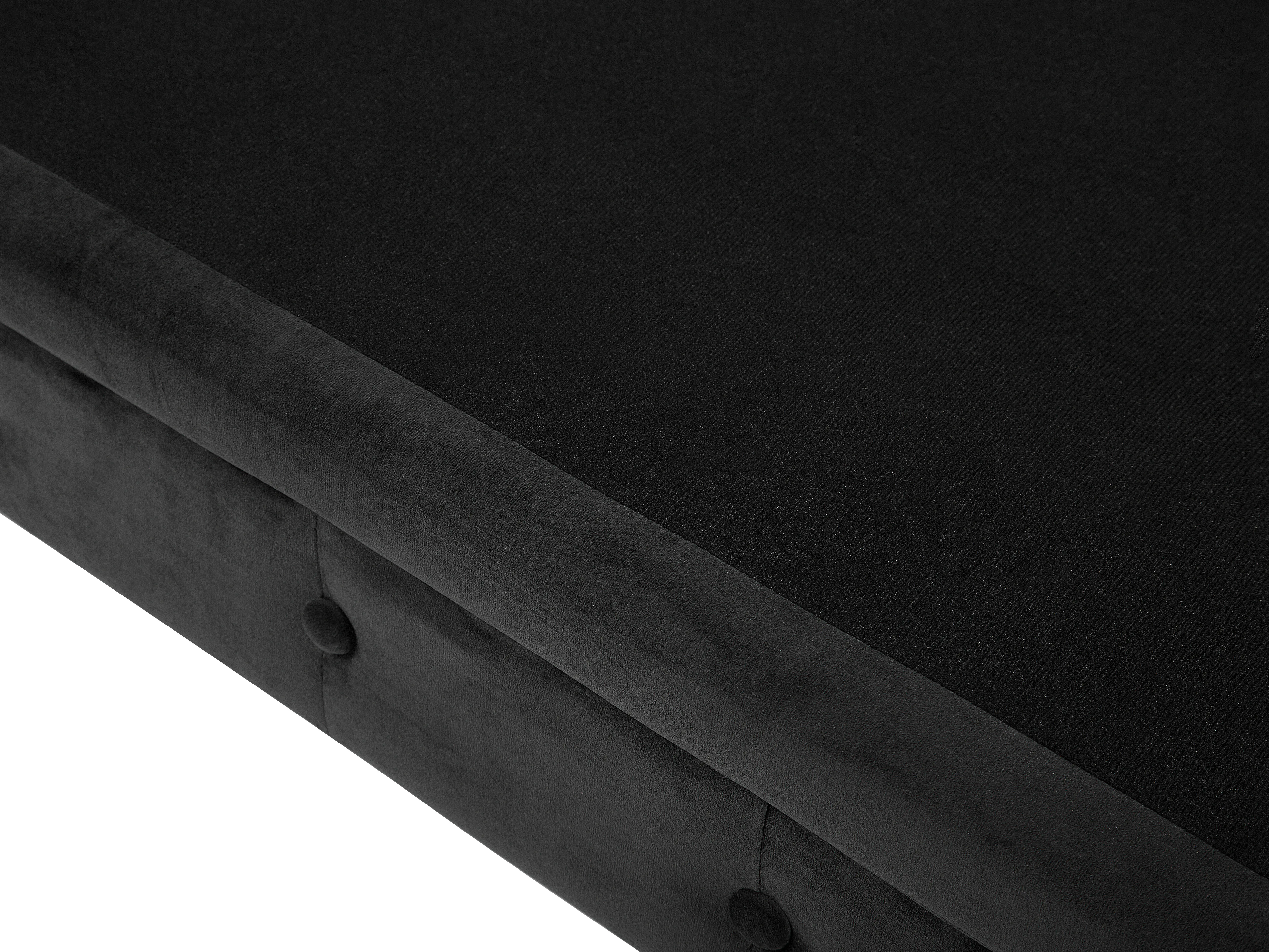 Bank 3-zits CHESTERFIELD Fluweel Zwart