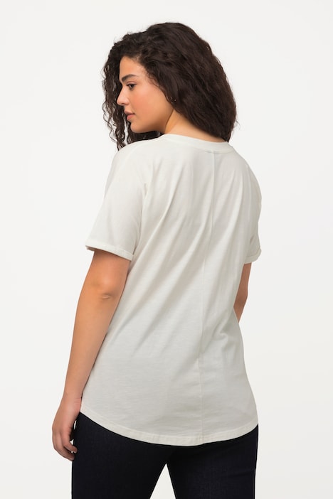 T-Shirt, Spray-Design, Oversized, Rundhals, Halbarm