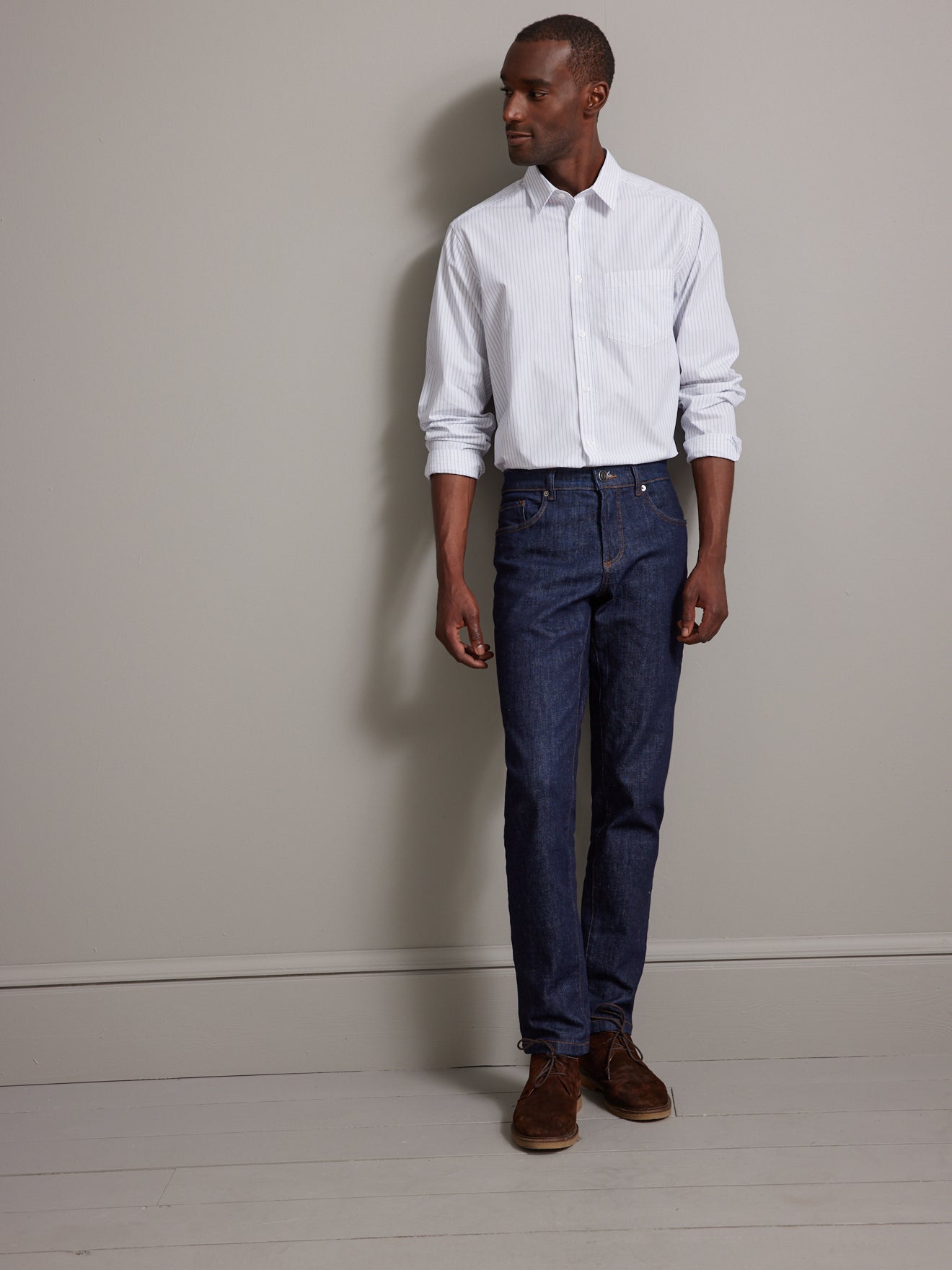 Chemise fines rayures regular fit homme