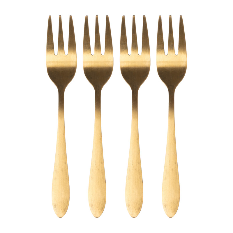 Gebaksvorkje goud - set van 4