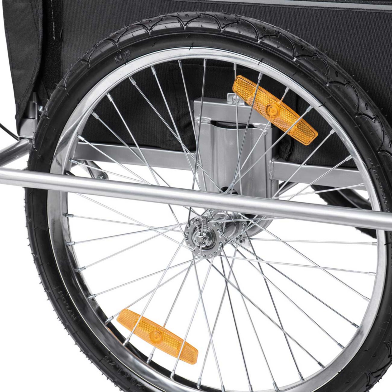 SAMAX Fahrradanhänger 2in1 Jogger - in Weiß/Schwarz - Silver Frame