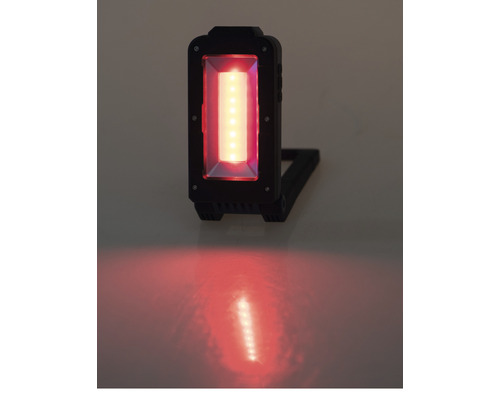 LUMAK PRO LED oplaadbare handzaklamp, 2-staps dimbaar, 1 x 3W, 100/300 lm, 6500 K daglichtwit, IP44, met 50 cm USB-kabel, 2 uur looptijd