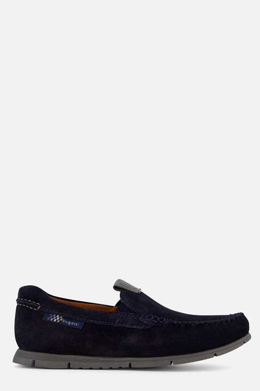 Bugatti Clipperton Instappers blauw Suede