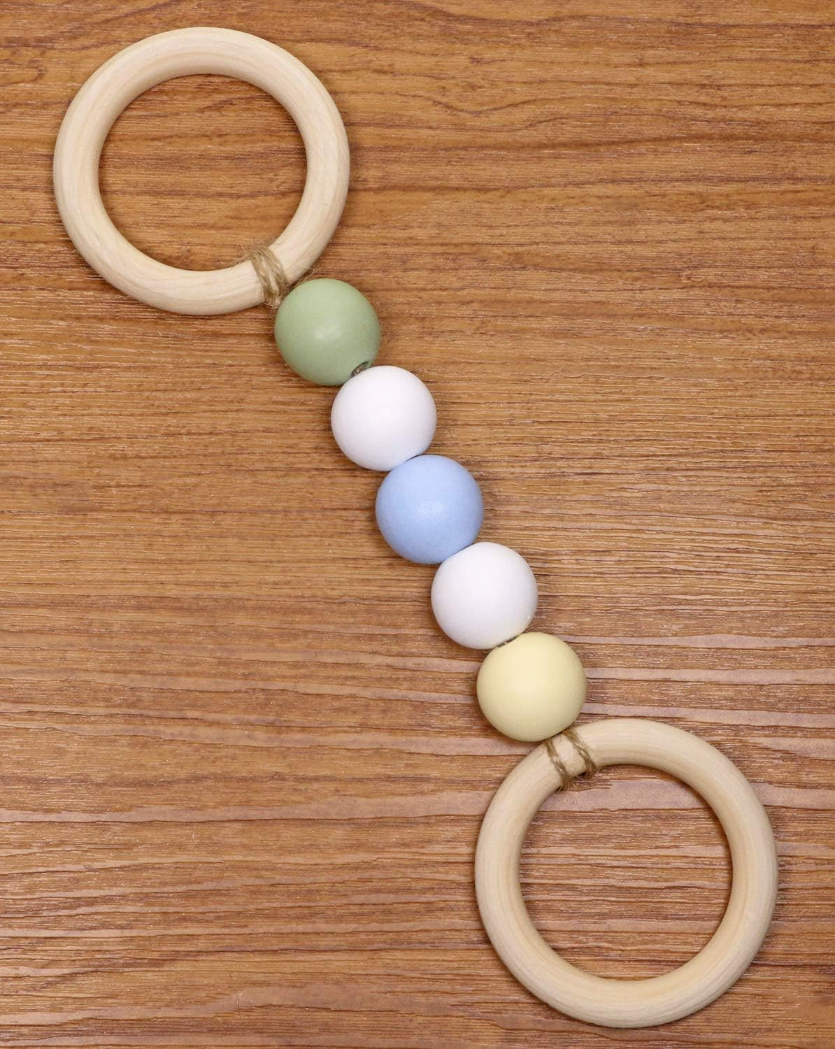 (6er Set) Ø45mm Holz Ringe DIY Naturholz Bastel Ringe für Baby Spielzeug / Makramee / Pflanzenaufhänger