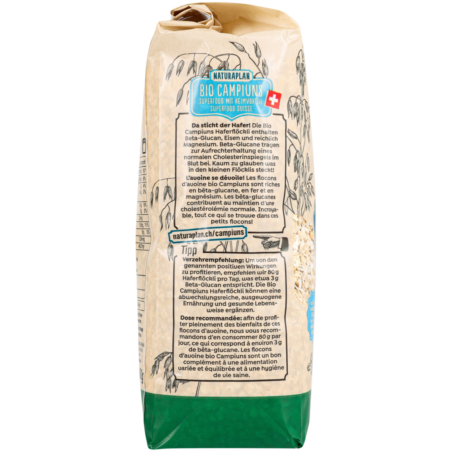 Naturaplan Bio Campiuns Schweizer Haferflöckli