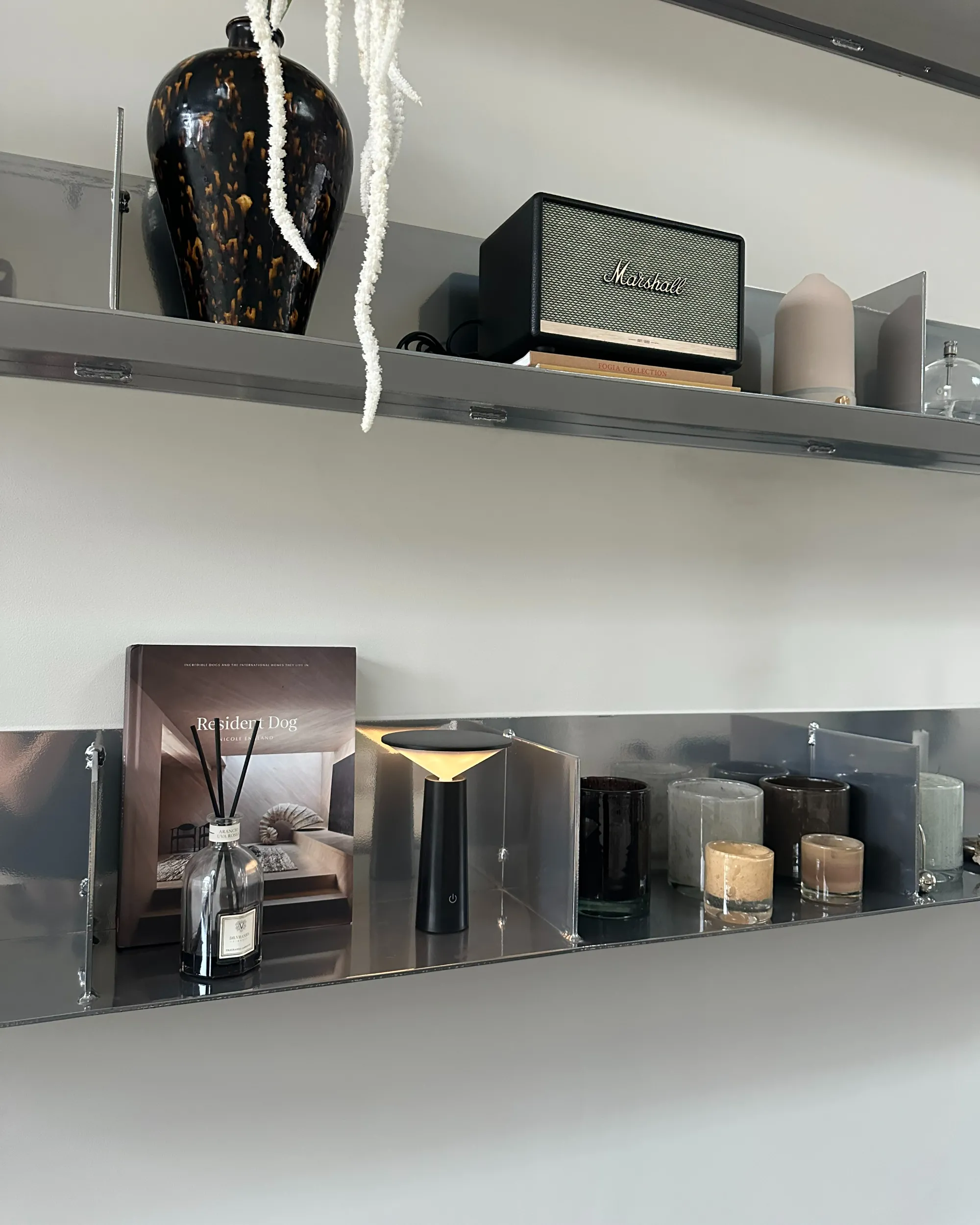 LED draadloze tafellamp LEVIRA met dimmer Metaal Zwart