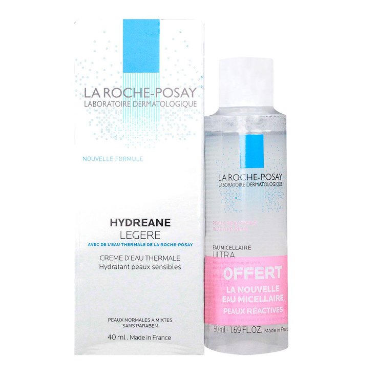 Hydréane crème légère 40ml & eau micellaire offerte 50ml