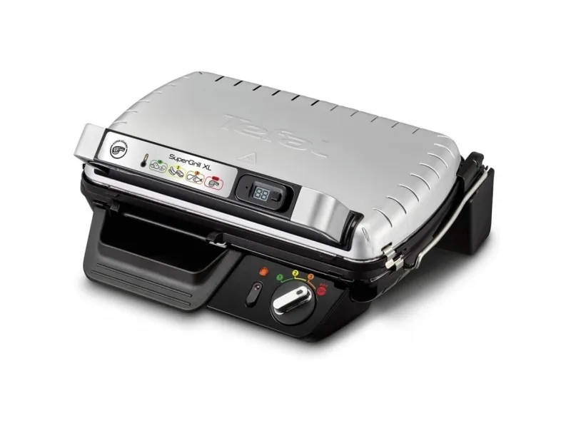 Tefal SuperGrill GC461B34 - Grill - elektrisk - 800 cm2 - sort/ sølv