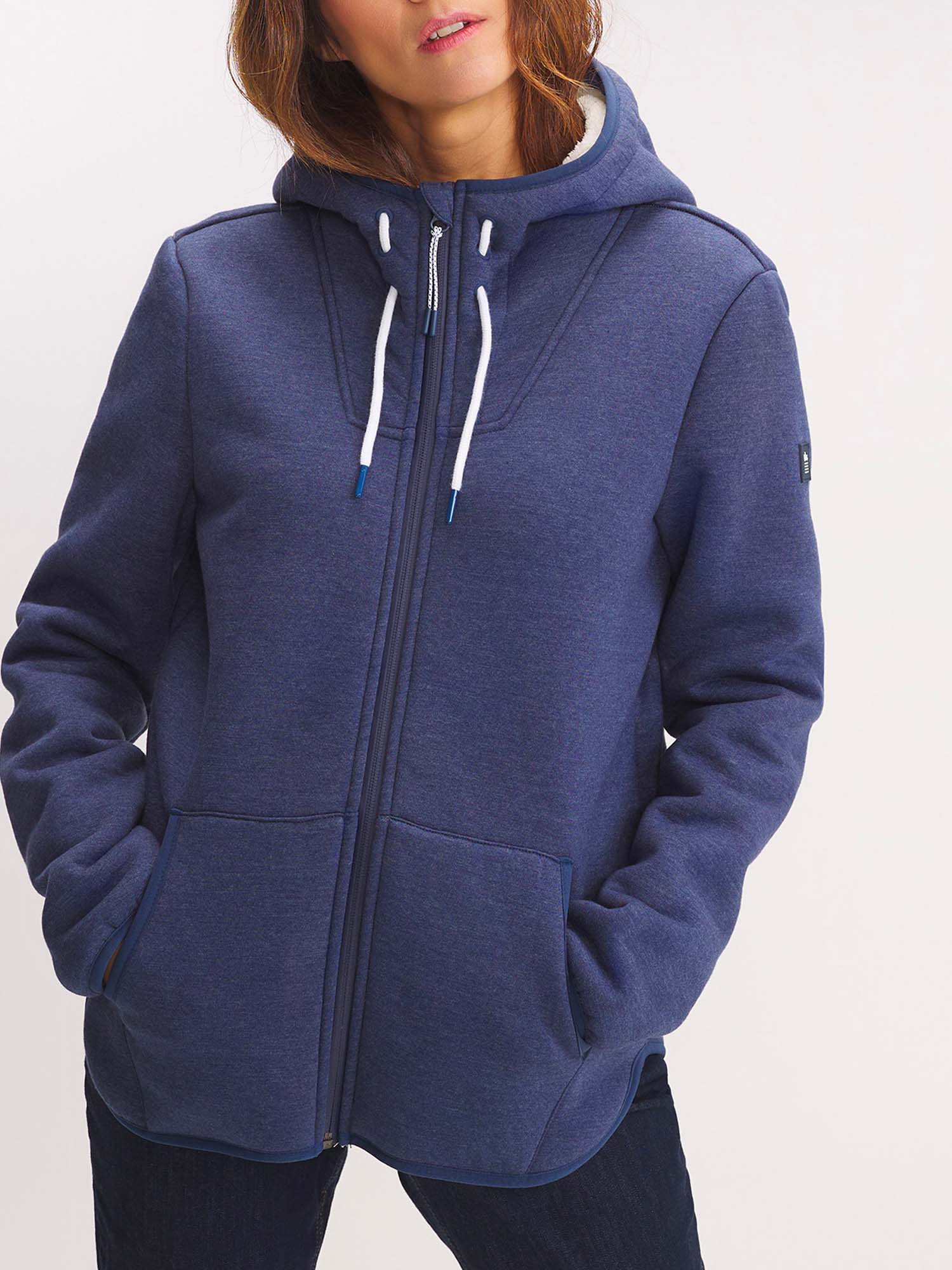 Polaire Femme Doublée Sherpa Bleu