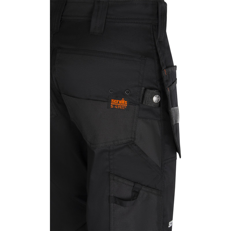 Scruffs Trade Flex werkbroek met kniezakken 52L zwart