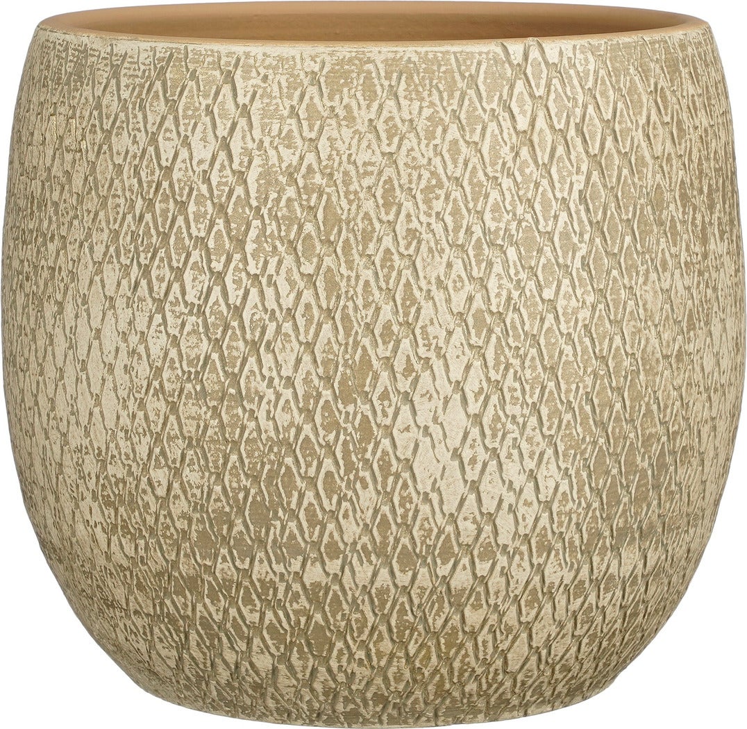 Mica Decorations bloempot Madeira crème D 28 H 28 cm
