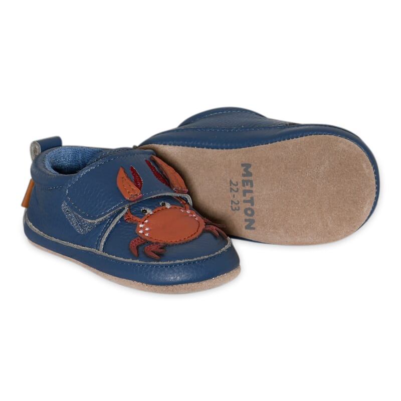 Crabbie Leather Slippers blue shadow - MP - Rumpetroll