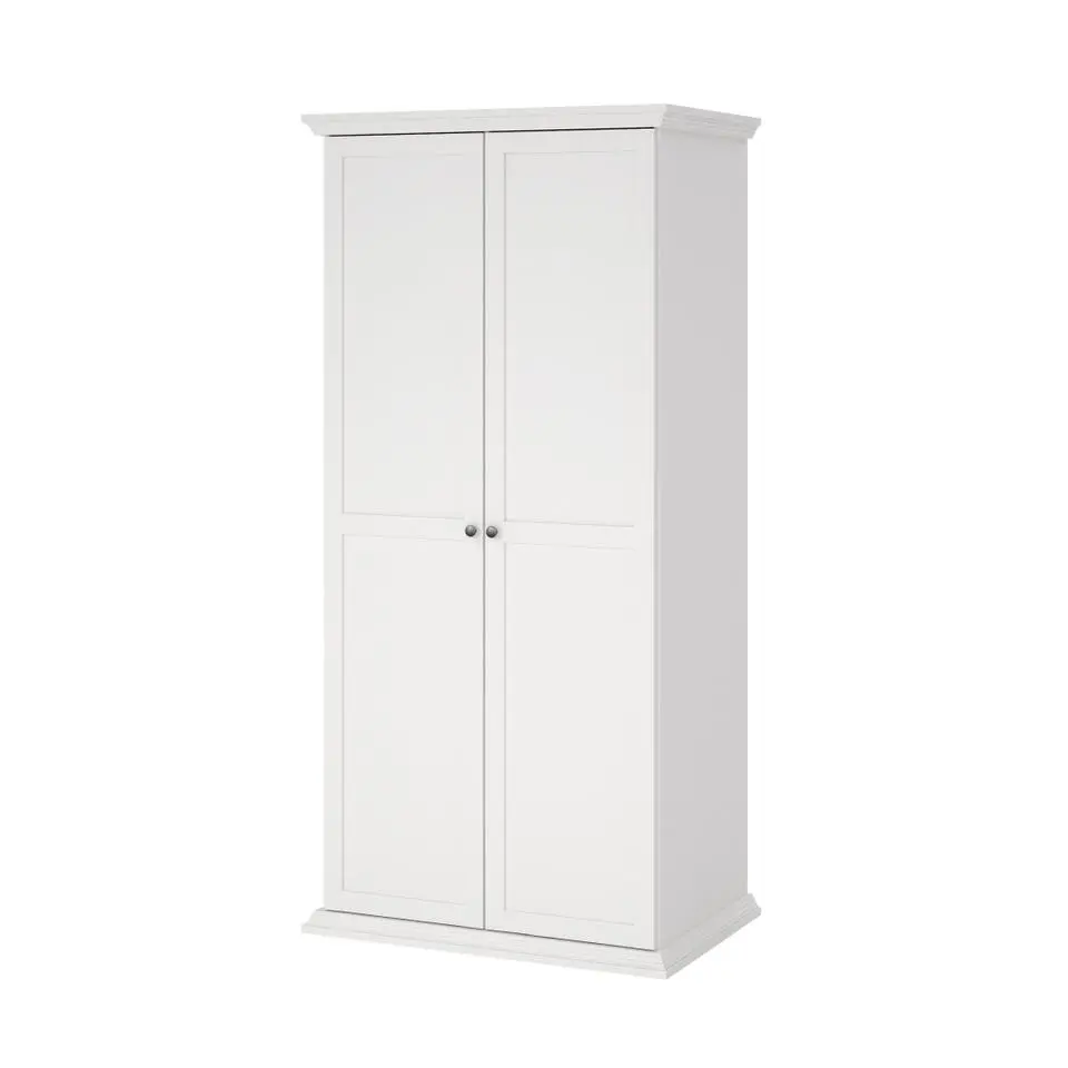 Hioshop North kledingkast 2 deuren wit