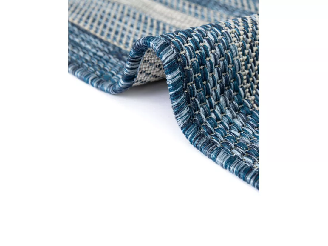 Tapis d'Extérieur - 183x122 - Bleu - Tulum Border