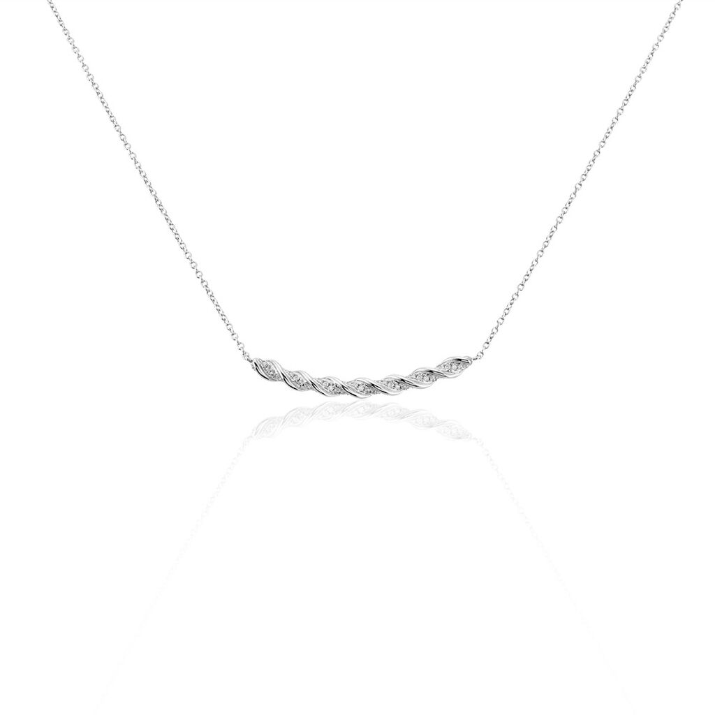 Collier Argent Blanc Remigius Oxydes De Zirconium