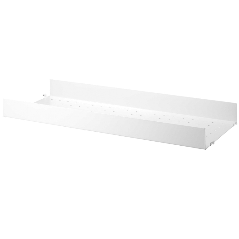 String Furniture Metal shelf high edge 78x20 1-pack wit