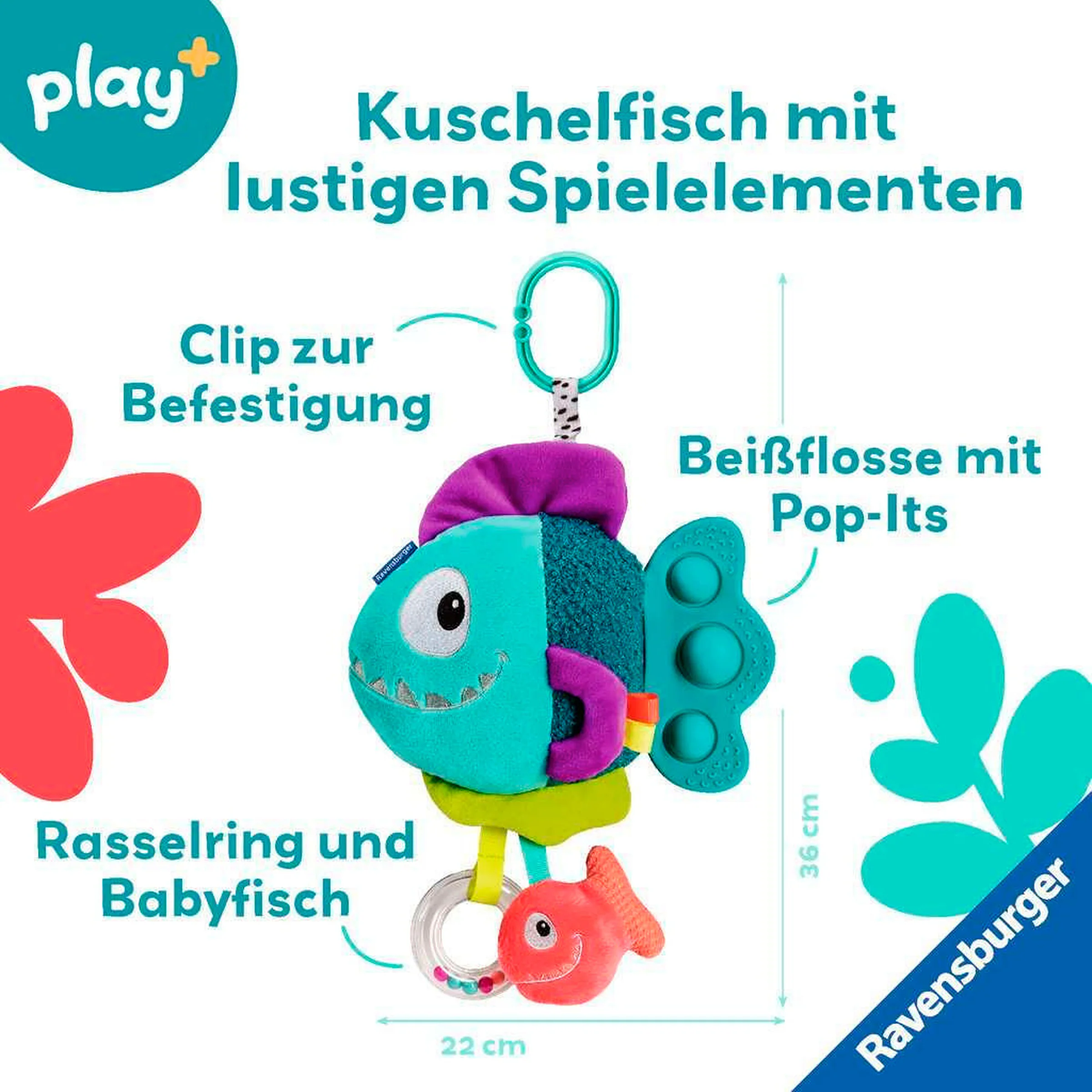 Ravensburger Pop-it Piranha (blau)