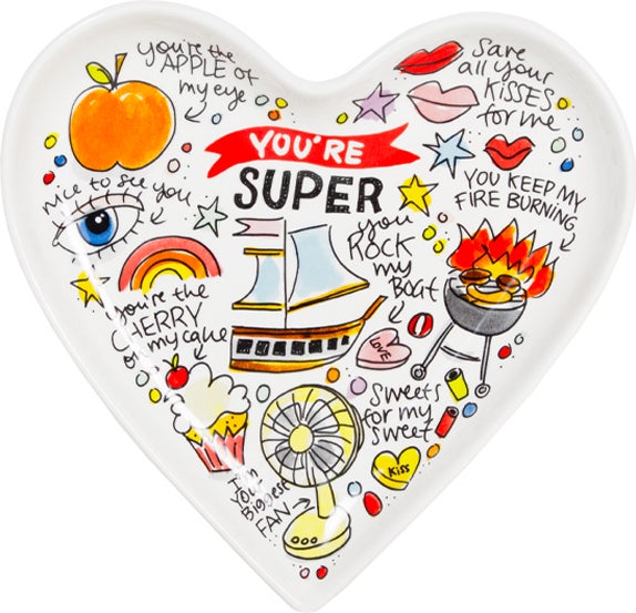 Blond Amsterdam bord Valentine love 22 x 22 x 2,5 cm