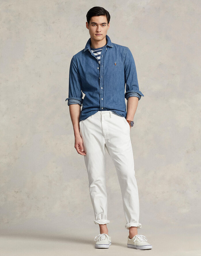 Polo Ralph Lauren Slim Fit Denim Shirt Blå
