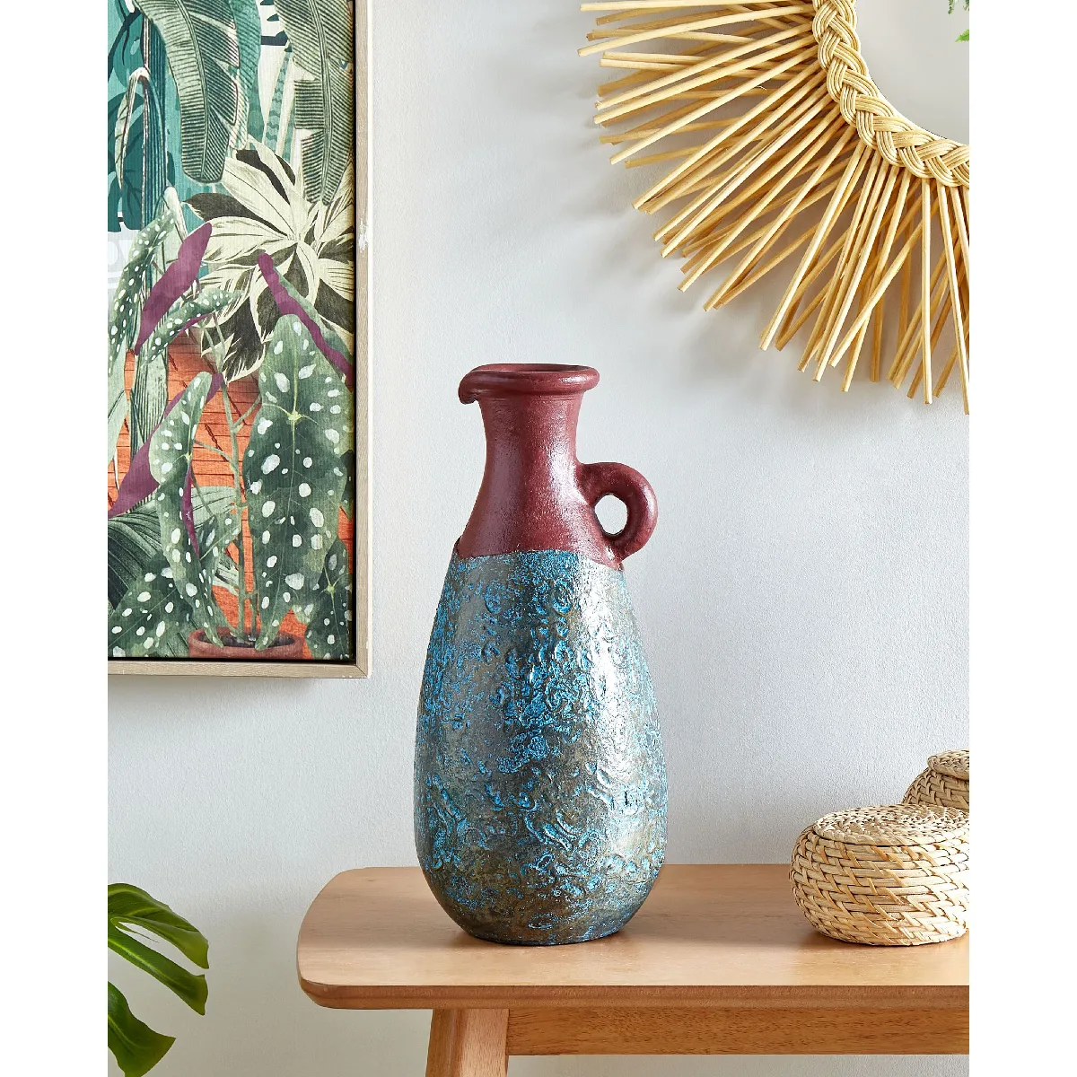 BELIANI Vase VELIA Bleu 40 cm