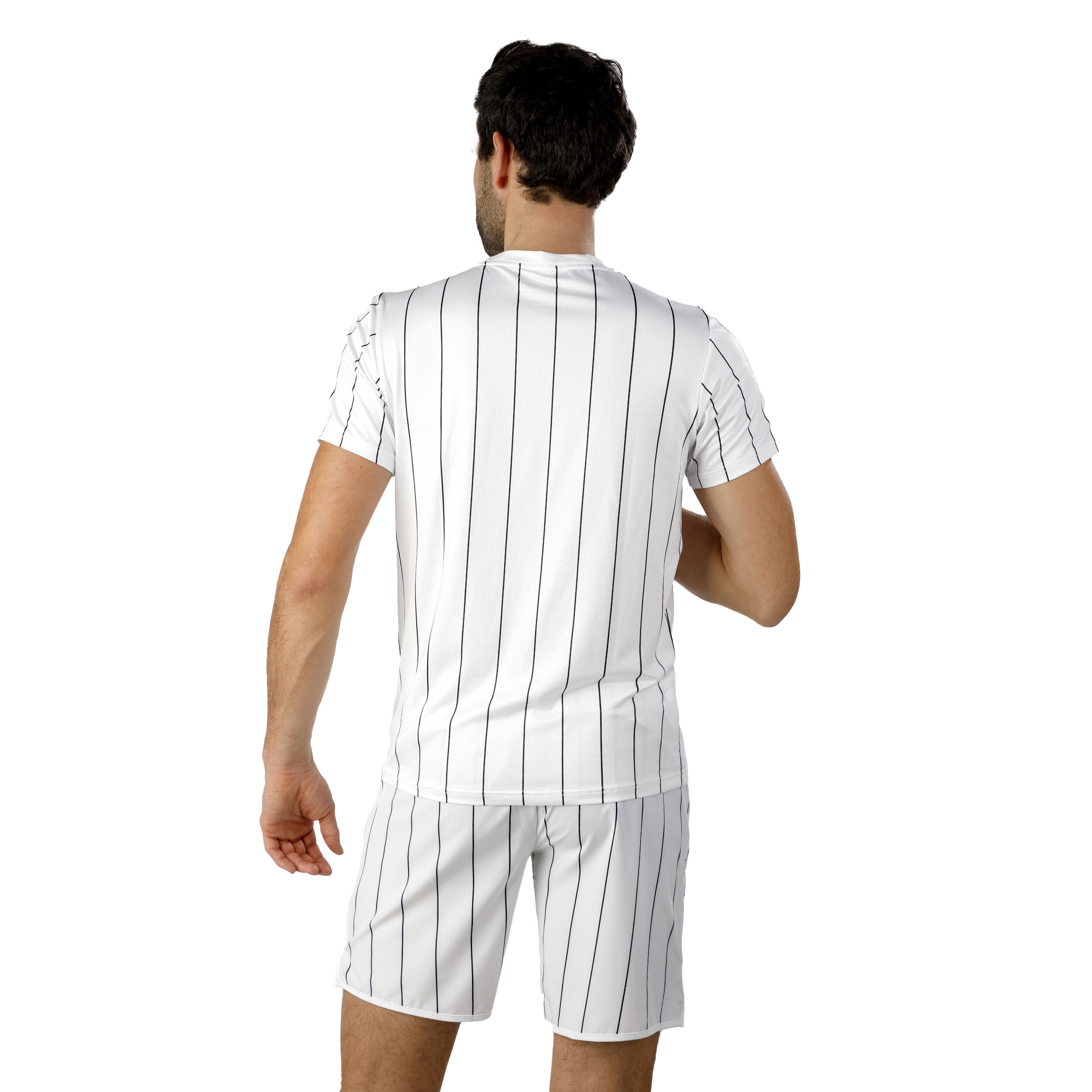Tennis-Point Stripes T-shirt Edition Spéciale Hommes - Blanc , Noir