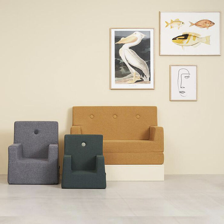 by KlipKlap KK Kids sofa Sennepsgul m. sennepsgul knap