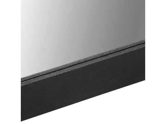 Miroir de bain noir 50x70x2,5 cm bois d'ingénierie et laiton