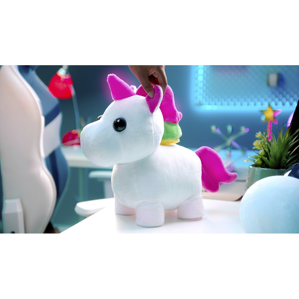 Adoptiere mich! Neonleuchtendes Einhorn, 30 cm Plüschtier