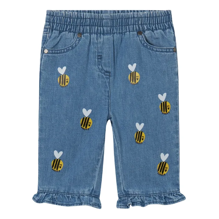 Stella McCartney Kids Pantalon Denim Abeille | Bleu