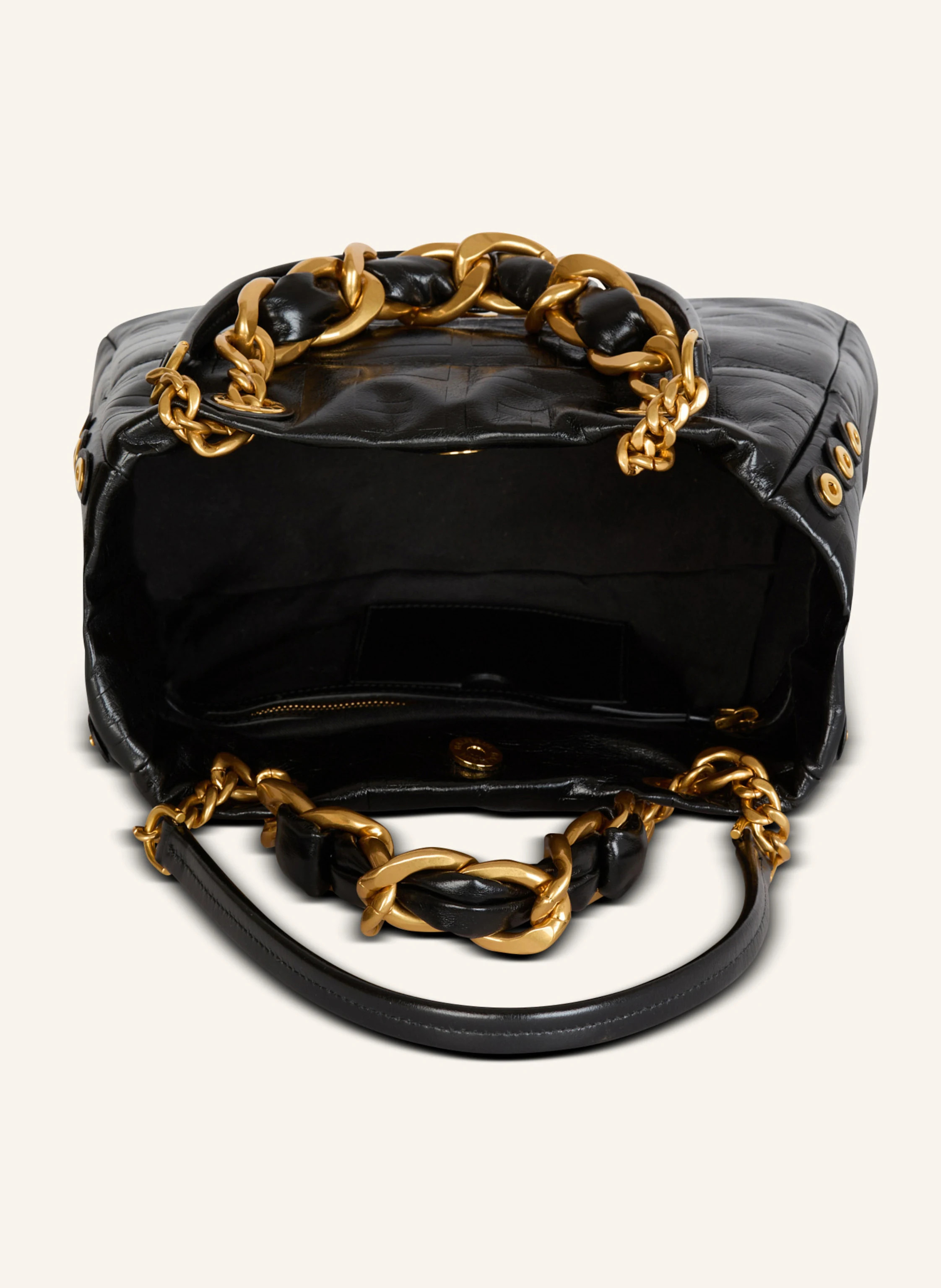 BALMAIN Kleiner Shopper 1945 Soft aus rissigem Kalbsleder