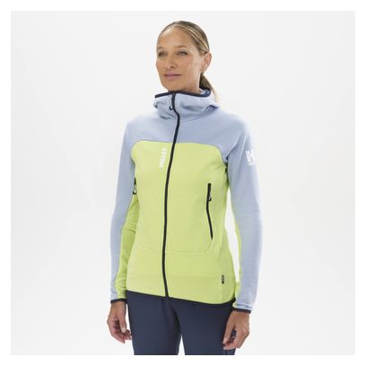 Polaire à Capuche Femme Millet Fusion Grid Jaune