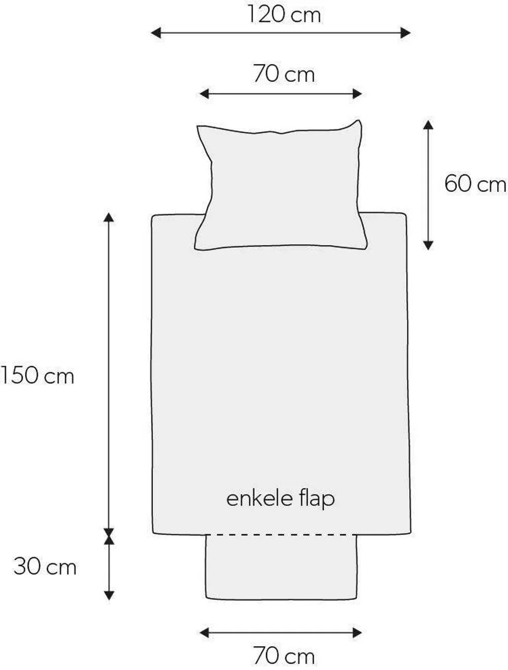 polyester-katoenen dekbedovertrek kinderbed (120x150 cm)