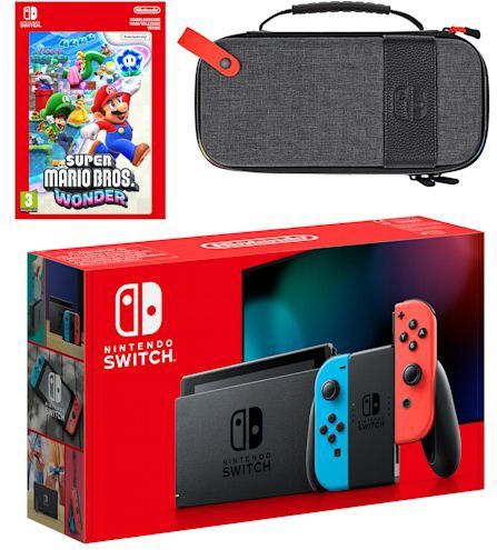 Nintendo Switch (neonblauw/neonrood) Super Mario Bros. Wonder-bundel