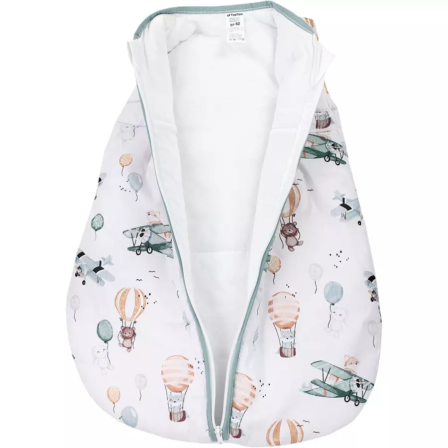 TupTam Baby Ganzjahres Schlafsack Ärmellos Wattiert grünweiß