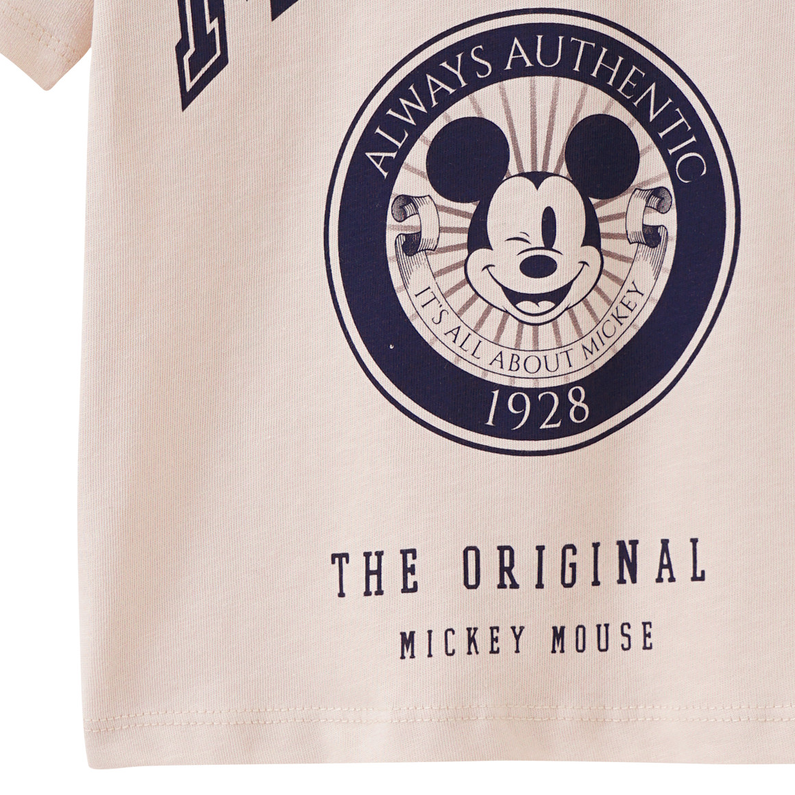 Jonas Nielsen Micky Maus T-Shirt mit Retro-Print beige