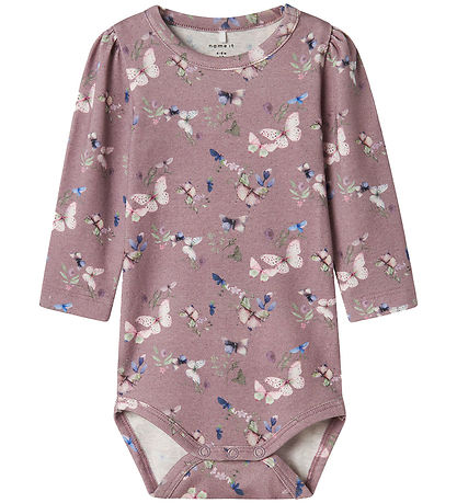Name It Body L/Æ - NbfBela - Elderberry m. Schmetterlinge