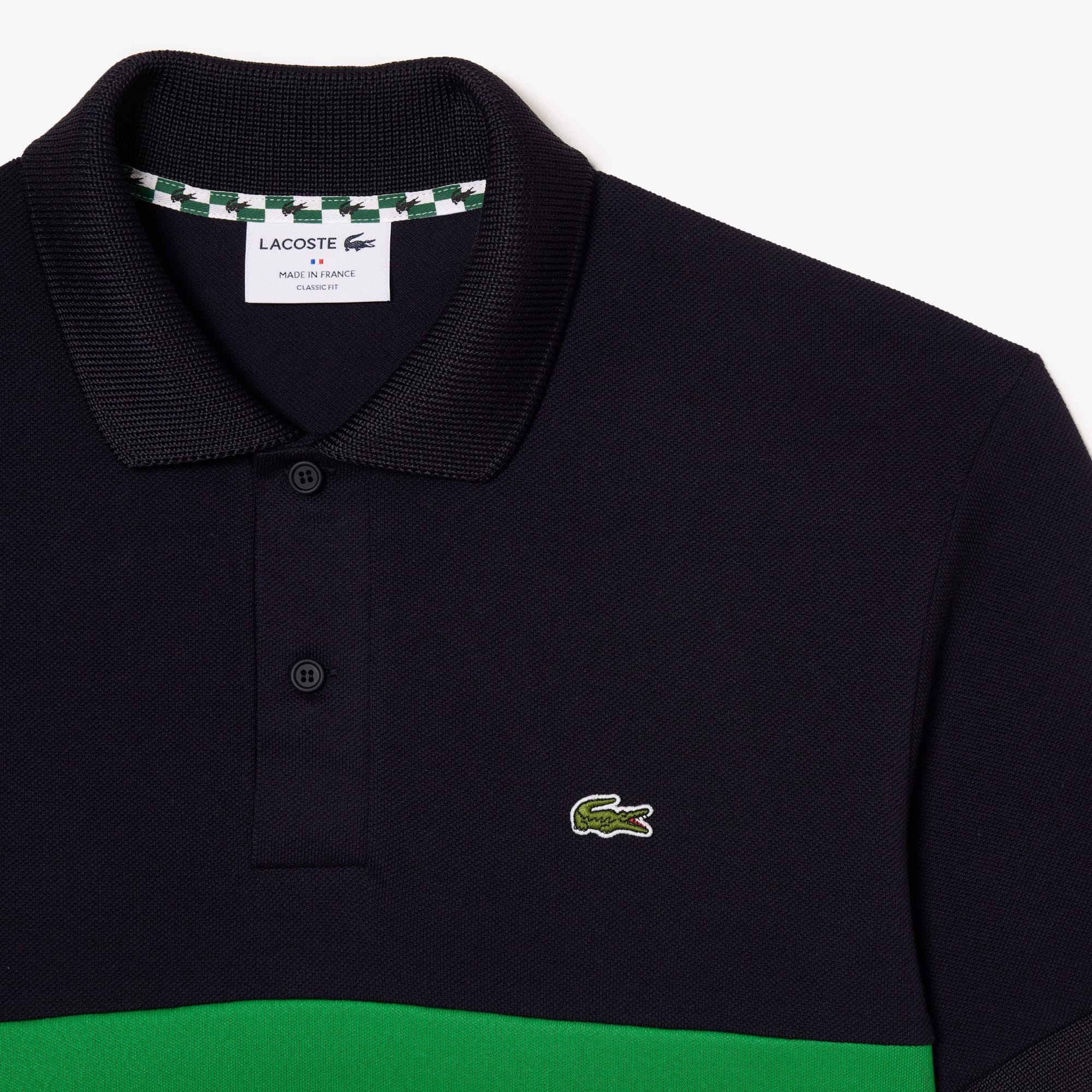 Poloshirt mit Kontraststreifen, in Frankreich hergestellt Kurze Ärmel - Blau - Lacoste - Herren
