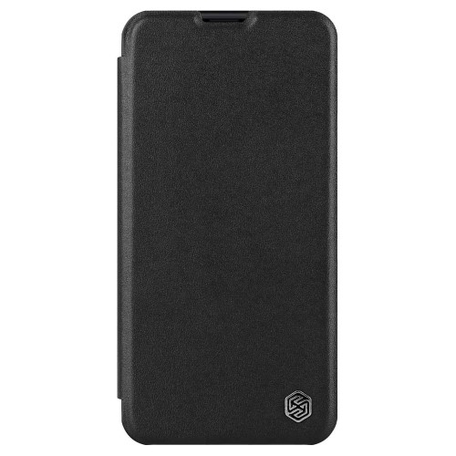 iPhone 14 Pro Leder Tasche Cam-Slider Kameraschutz - Schwarz