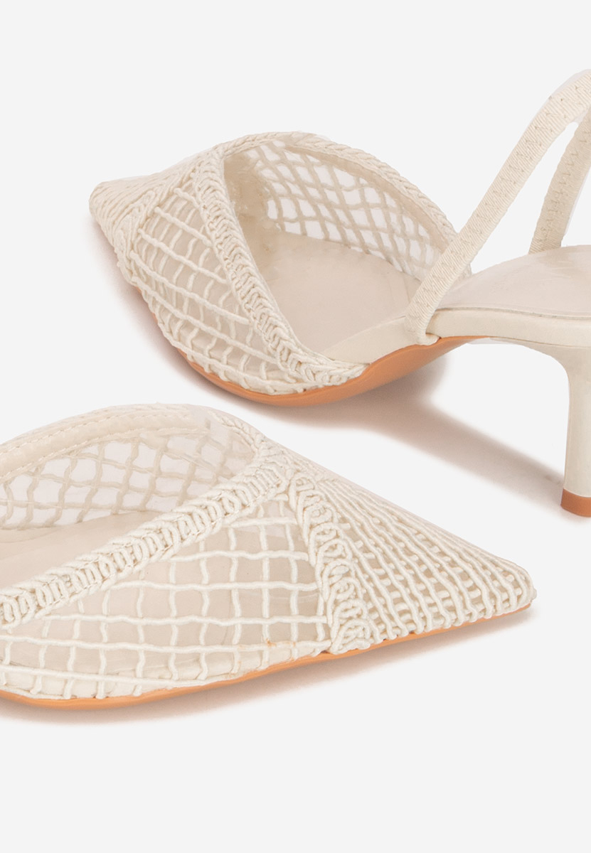 Chaussures slingback beige Siniona