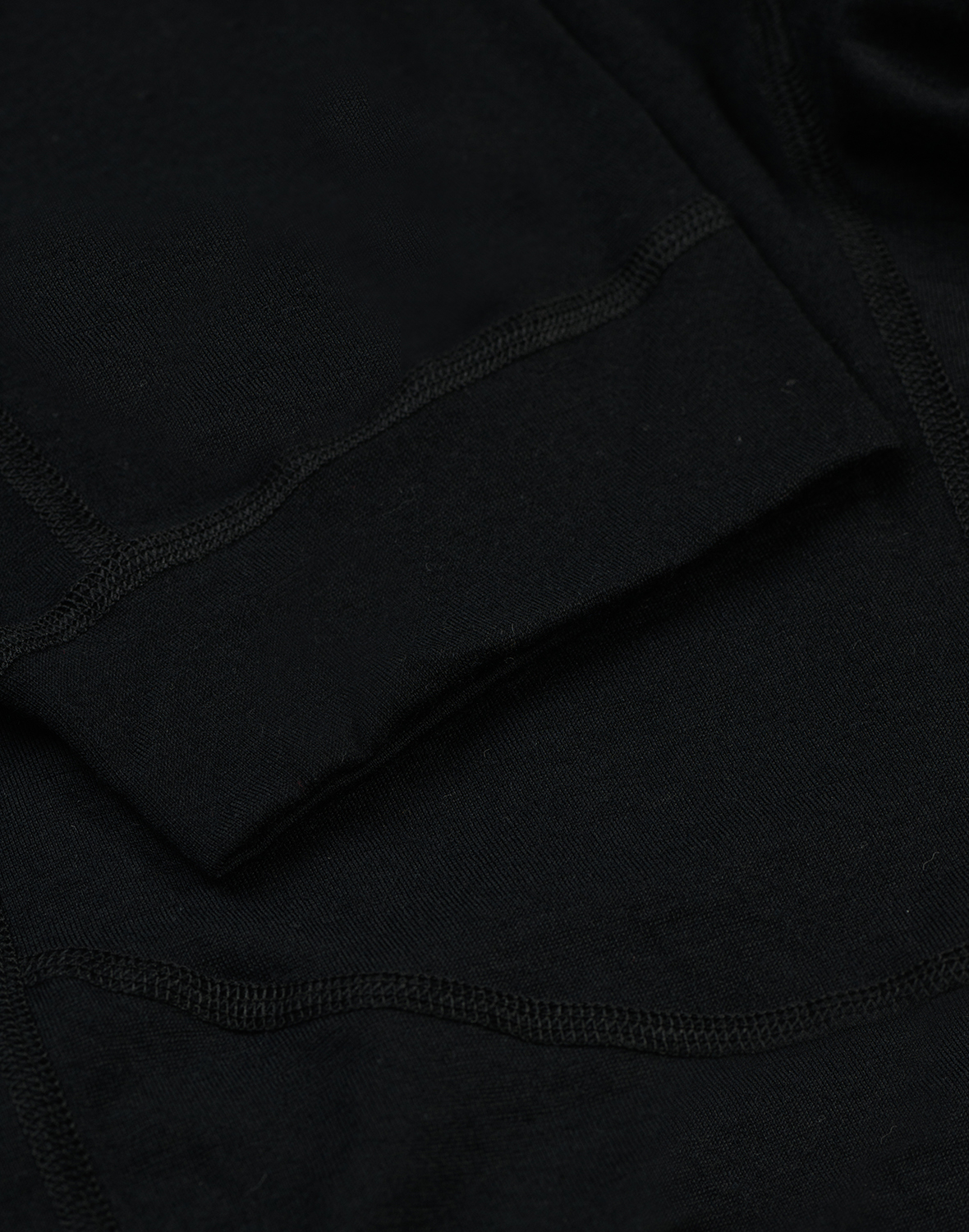 3/4 legging van merinowol voor dames in Zwart