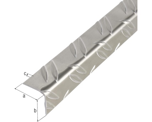 Hoekprofiel aluminium traanplaat 23,5x23,5x1,5 mm, 1 m