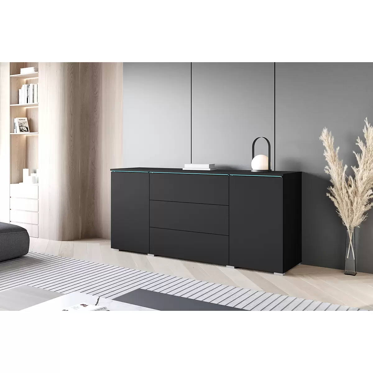 Sideboard Vera 150 Schwarz