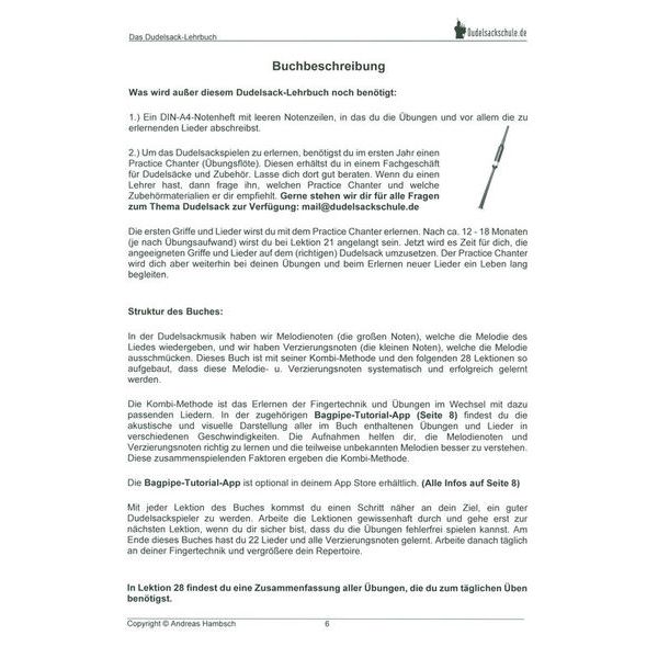 Verlag der Dudelsackschule Das Dudelsack-Lehrbuch
