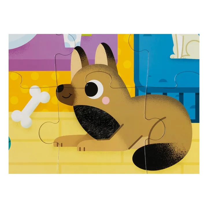 Janod Puzzle tactile Les Animaux Domestiques - 20 pièces