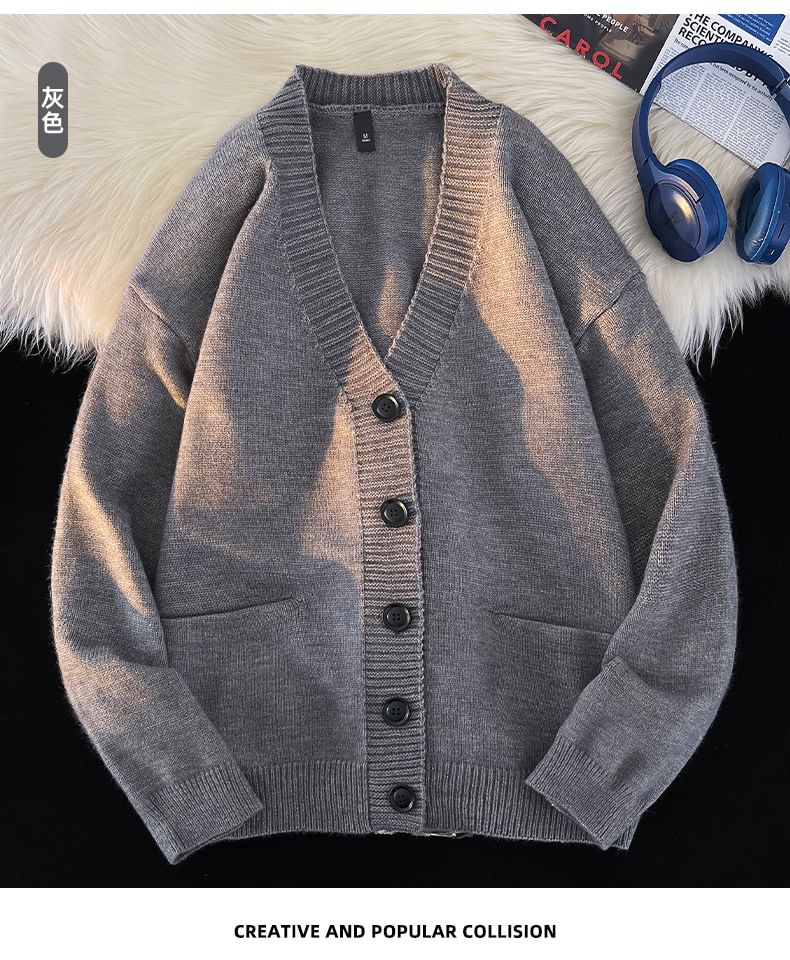 Dandyluxe - V-hals effen vest met knoopjes