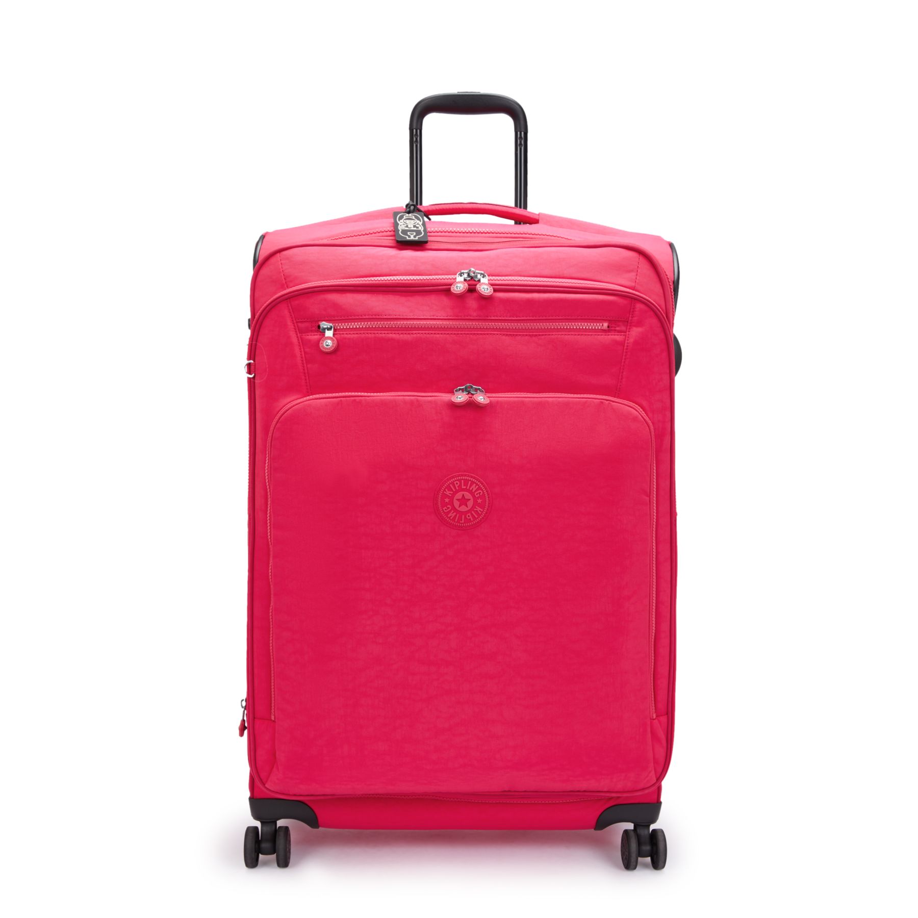 NEW YOURI SPIN L Grande Valise Extensible à Roulettes avec Poignée Télescopique - Confetti Pink